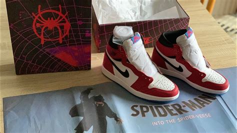 JORDAN 1 SPIDERMAN ORIGIN STORY UNBOXING AND .